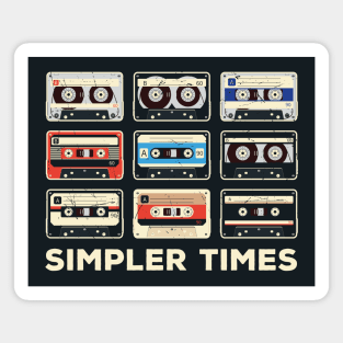 Simpler Times Collection of Cassette Tapes Magnet